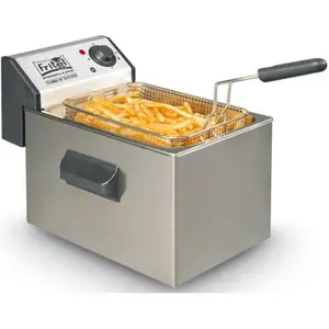 Fritel Turbo SF 3505 Eins/Eine(r) Eigenständig Edelstahl, Fritteuse, Silber