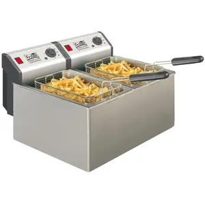 Fritel Turbo SF 4905 Doppel Eigenständig Edelstahl, Fritteuse, Silber günstig