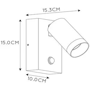 Außenwandstrahler Taylor Sensor, 1-flammig weiß