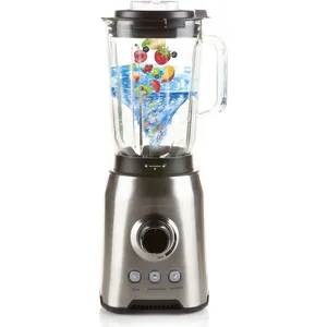 Domo DO710BL, Kochmixer, 1,5 l, Pulsfunktion, 1000 W, Schwarz, Edelsta...