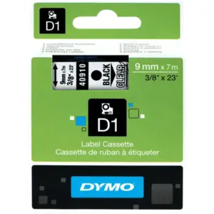 DYMO D1 9 mm x 7 m Schwarz-Weiß Etiketten günstig