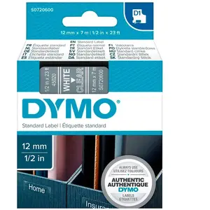 Dymo D1 Schriftband 45020 Klebeband 12 X7 M