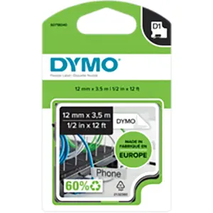 DYMO Flexible Nylonetiketten 12 mm x 3,5 m Schwarz-Weiß günstig