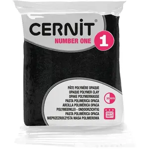 Cernit Polymer Clay N°1 Polymer-Ton Black 56 g