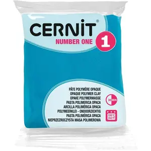 Cernit Polymer Clay N°1 Polymer-Ton Turquoise Blue 56 g
