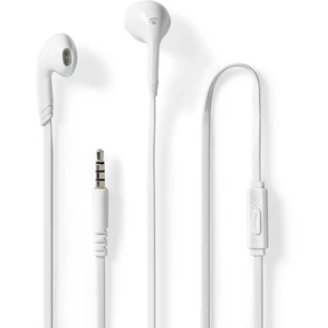 Nedis Kopfhörer mit Kabel - 3.5 mm - Kabellänge: 1.20 m - Eingebautes Mikro - Lautstärke-Regler - Weiss
