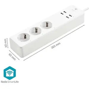 Nedis 3-fach Steckdosenleiste & 4x Usb günstig