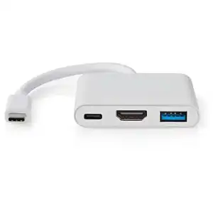 Nedis USB Multi-Port-Adapter USB 3.2 Gen 1 - USB-C  Stecker, HDMI  Aus...