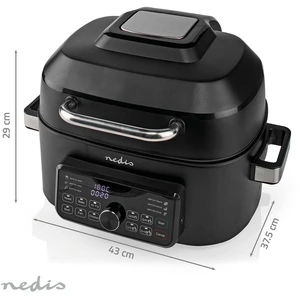 Nedis Heissluft Fritteuse, Fritteuse, Schwarz