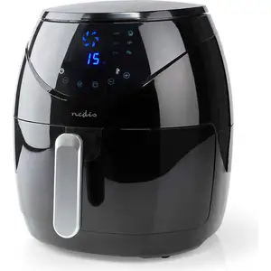 Nedis KAAF240EBK, Heißluftfritteuse, 4,6 l, 80 °C, 200 °C, 60 min, Ein...