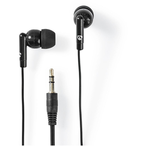 Nedis Kopfhörer mit Kabel - 3.5 mm - Kabellänge: 1.20 m - Lautstärke-Regler - Schwarz
