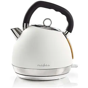 Nedis Elektrischer Wasserkocher, 1,8 l, weich, Weiss, Wasserkocher, Weiss günstig