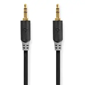 Nedis Stereo-Audiokabel | 3.5 mm Stecker | 3.5 mm Stecker |Vergoldet | 1.00 m | rund | Anthrazit | Verpackung mit Sichtfenster günstig