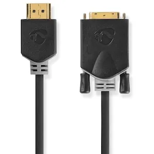 Nedis HDMI -Kabel | HDMI Stecker | DVI-D 24+1-Pin Stecker 1080p | Vergoldet | 2.00 m | Gerade | PVC | Anthrazit | Verpackung mit Sichtfenster und Eu günstig
