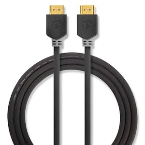 Nedis High Speed HDMI Kabel mit Ethernet | HDMI Stecker | 4K@60Hz | ARC | 18 Gbps | 10.0 m | rund | PVC | Anthrazit | Verpackung mit Sichtfenster günstig