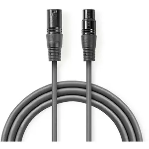Nedis Coth15010gy05 Symmetrisches Audiokabel Xlr 3-polig M-xlr 3-polig... günstig