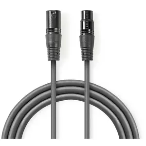 Nedis Coth15010gy10 Symmetrisches Audiokabel Xlr 3-polig M-xlr 3-polig... günstig