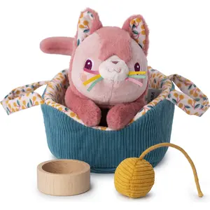Lilliputiens Jeanne Katze Mit Korb Teddy Rosa Rosa One Size