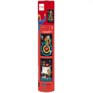 Scratch Magnet Dartspiel Pirat gross (Deutsch, Französisch, 1 - 2 Spieler)