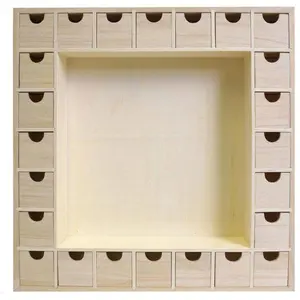 Adventskalender Holzquadrat 39 x 39 cm