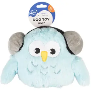Plüschspielzeug für Hunde Eule dj Duvoplus Blau 24x17x8 cm günstig
