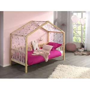Vipack Dallas 1 Hausbett mit seitlicher Umrandung 90 x 200 cm Liegeflä... günstig