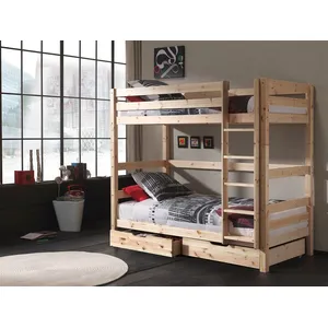VIPACK Etagen-Hochbett Pino 180 cm Höhe, Ausf. Kiefer massiv natur lac... günstig