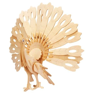 Puzzle aus Holz Pfau Gepetto's Workshop 3D TU