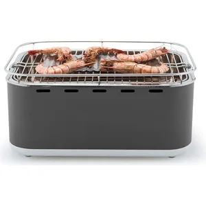 Tragbarer holzkohlegrill 38,5 x 28,5 cm, grau Barbecook CARLOURBANGREY