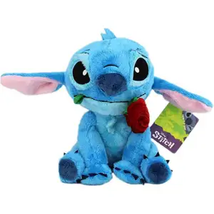 Stitch mit Rose Kuscheltier Disney - ca. 25 cm