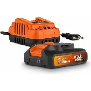 Akku und Ladegerät   Dual Power   POWDP90620   20V 2,0Ah Akku und 2A L...