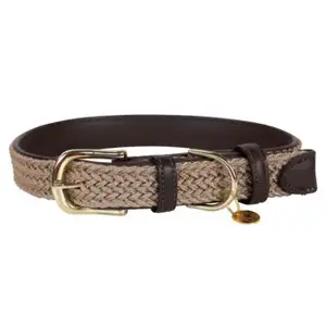 Geflochtenes Nylon-Halsband für Hunde Kentucky Beige 2XS günstig