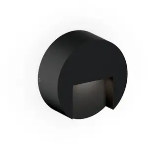 WEVER & DUCRÉ LED-Außenwandlampe Reto Round 0.8 schwarz matt