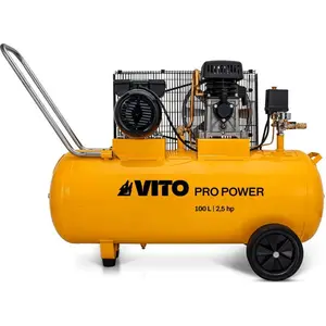 VITO Luftkompressor mit Riemen 100 Liter 2,5 PS 1,9 kW 230V AC Druck 10 Bar... günstig
