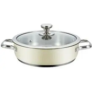 Haeger PA-24L.009A, Rund, Allzweckpfanne, Beige, Edelstahl, Edelstahl,...