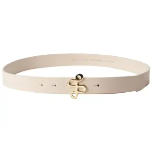 Leder-Gürtel mit goldenem Markenlogo auf der Schnalle Damen Salsa Jeans Beige 95 cm günstig