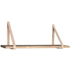 Drawer Regal aus Naturöl mit Lederriemen House Nordic Forno 80x20x2 cm günstig