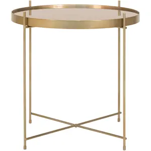 Couchtisch aus farbigem Stahl mit Glas House Nordic Venezia 48x48x48 c... günstig