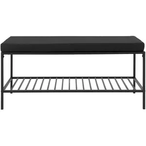 Bank mit Kissen und Regal mit schwarzen Beinen House Nordic Vita 100x36x48,5 cm günstig