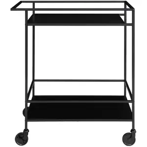 Barwagen mit 2 Regalen und schwarzen Beinen House Nordic Vita 68x40x79 cm günstig