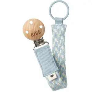 Bibs, Nuggi Zubehör, Nuggi Clip Braided Baby Blue/Ivory günstig