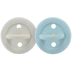 Heveaplanet Hevea Schnuller Bumi Bebe rund 0-3 Monate 2er-Set Denim & Sage 2 ct günstig