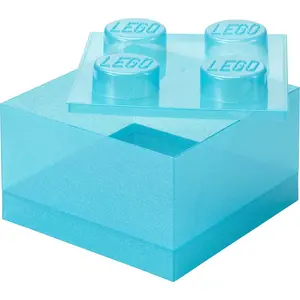 LEGO Aufbewahrungsstein STORAGE BRICK 4 GLITTER hellblau