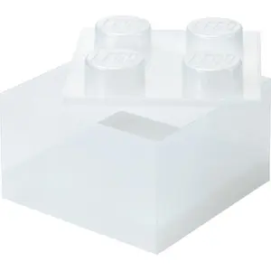 LEGO Aufbewahrungsstein STORAGE BRICK 4 GLITTER transluzent
