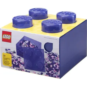 LEGO Aufbewahrungsstein STORAGE BRICK 4 GLITTER violett