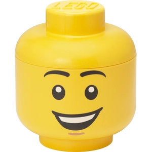 LEGO Aufbewahrungskopf STORAGE HEAD HAPPY BOY L 8,5 Liter gelb