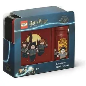 LEGO Harry Potter Gryffindor Lunch-Set - Bordeaux und Dunkelgrau, Lunchbox, Rot, Schwarz, Mehrfarbig