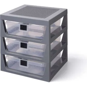 LEGO Organizer mit drei Schubladen - dunkelgrau