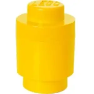 LEGO Storage Brick 1 rund gelb, Aufbewahrungsbox