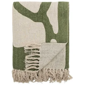 Wohndecke Bloomingville Decke DALMINE Natur Grün 160x130 cm, Bloomingv... günstig